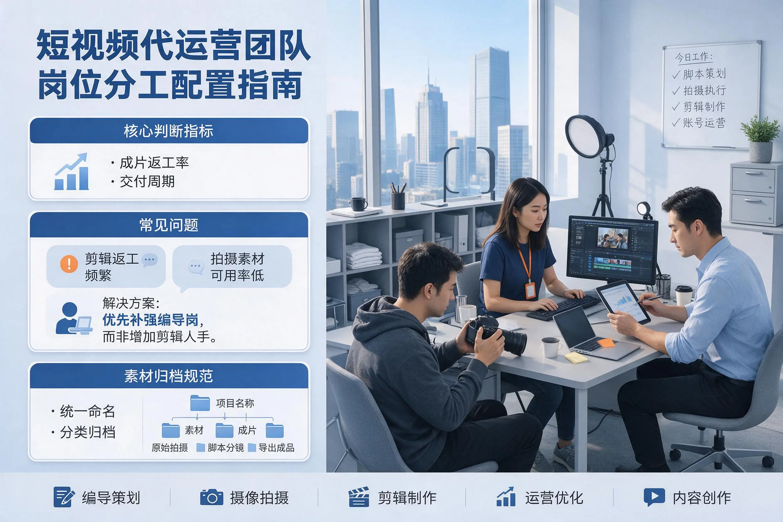 短视频代运营团队如何配置?泰州企业岗位分工科普说明