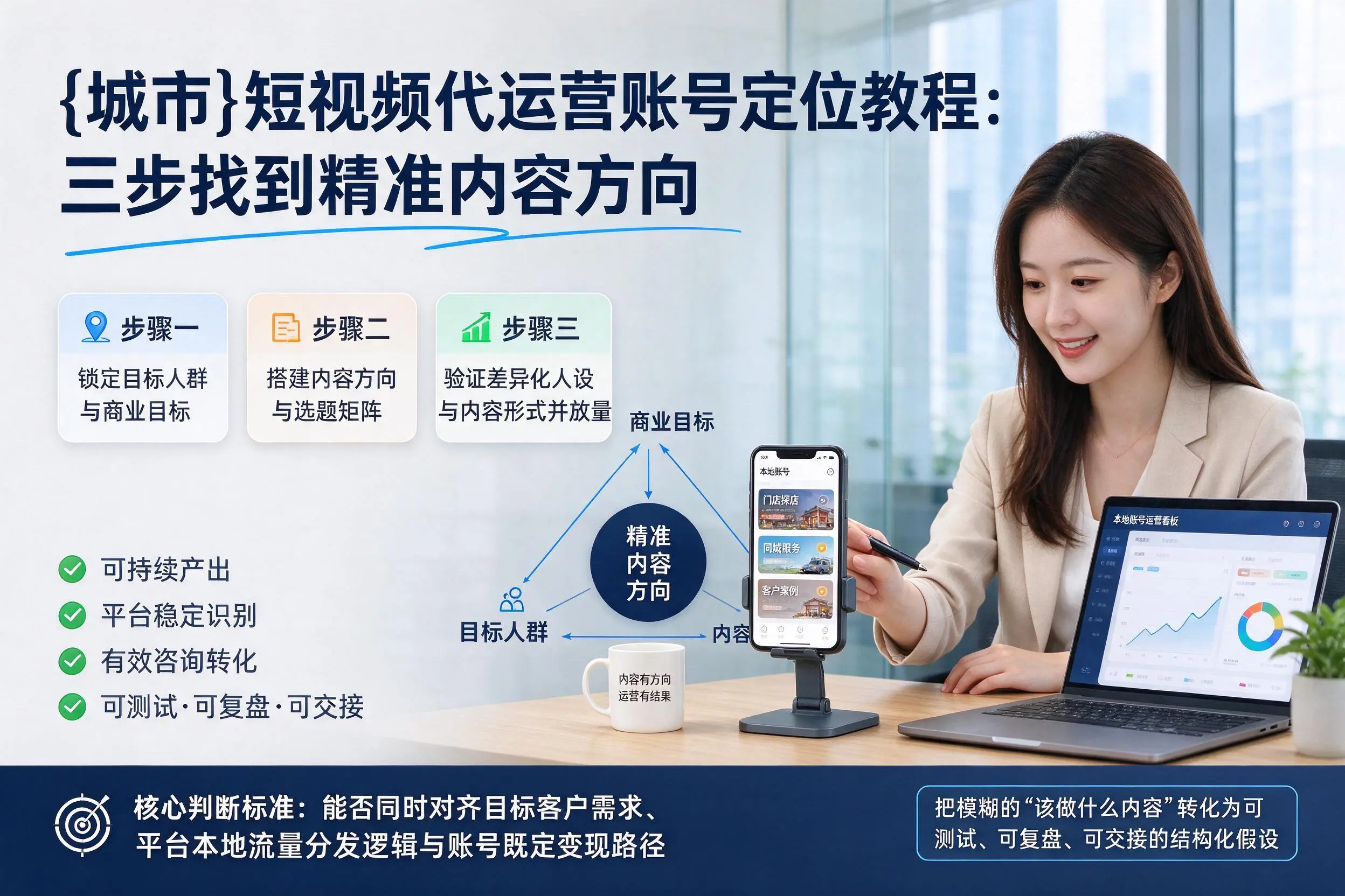 泰州短视频代运营账号定位教程：三步找到精准内容方向