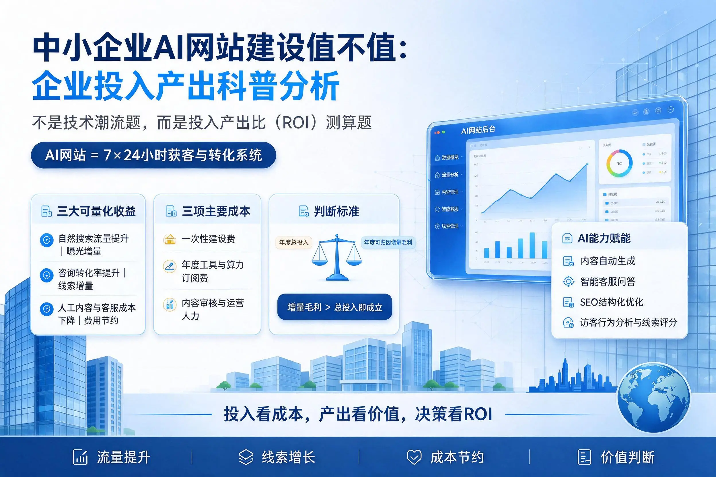 中小企业AI网站建设值不值:泰州企业投入产出科普分析