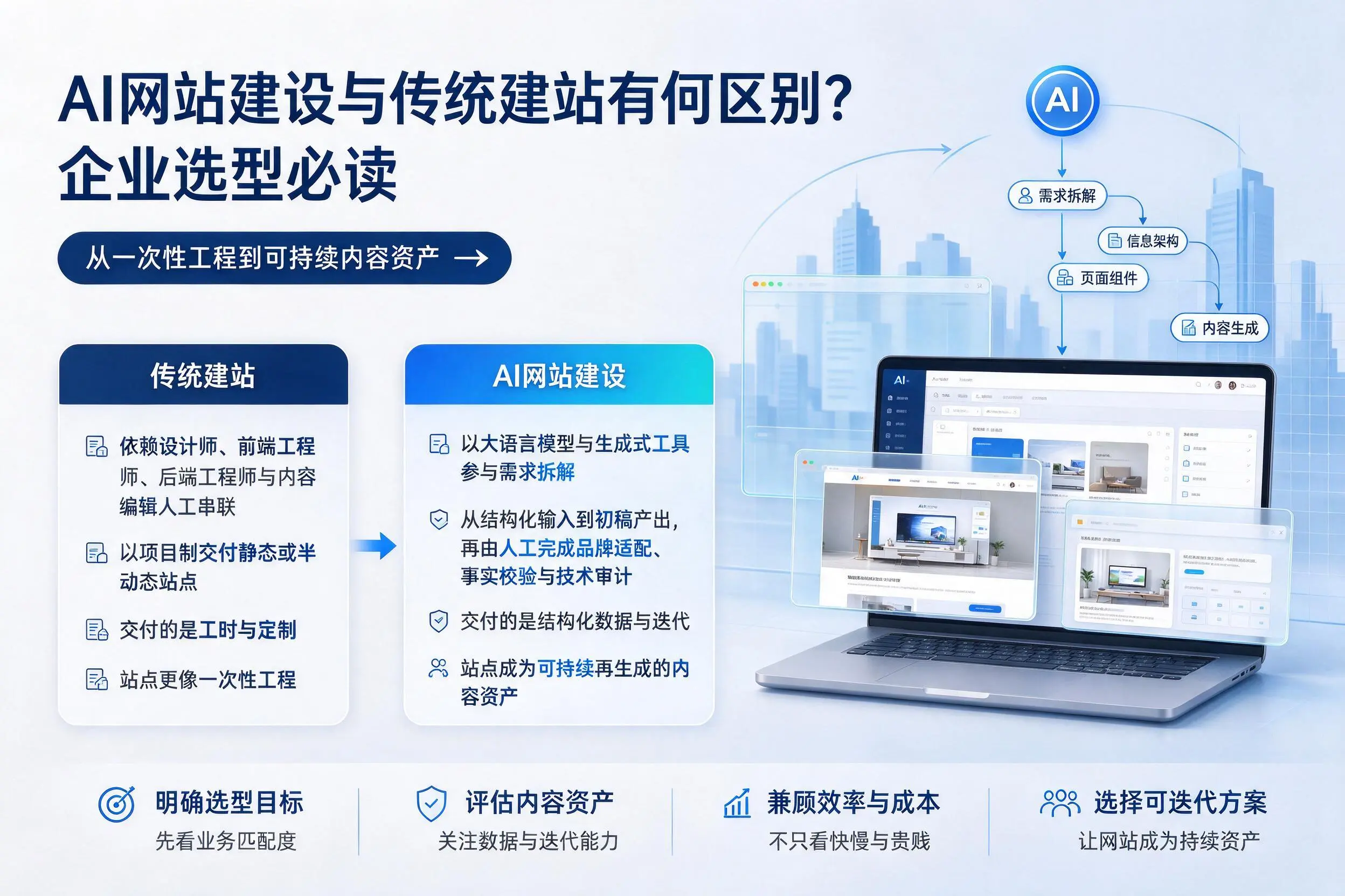 AI网站建设与传统建站有何区别?泰州企业选型必读