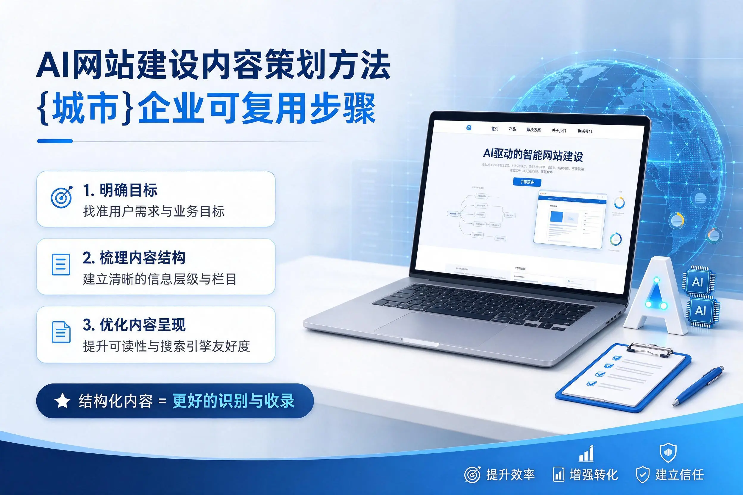 AI网站建设内容策划方法，泰州企业可复用步骤