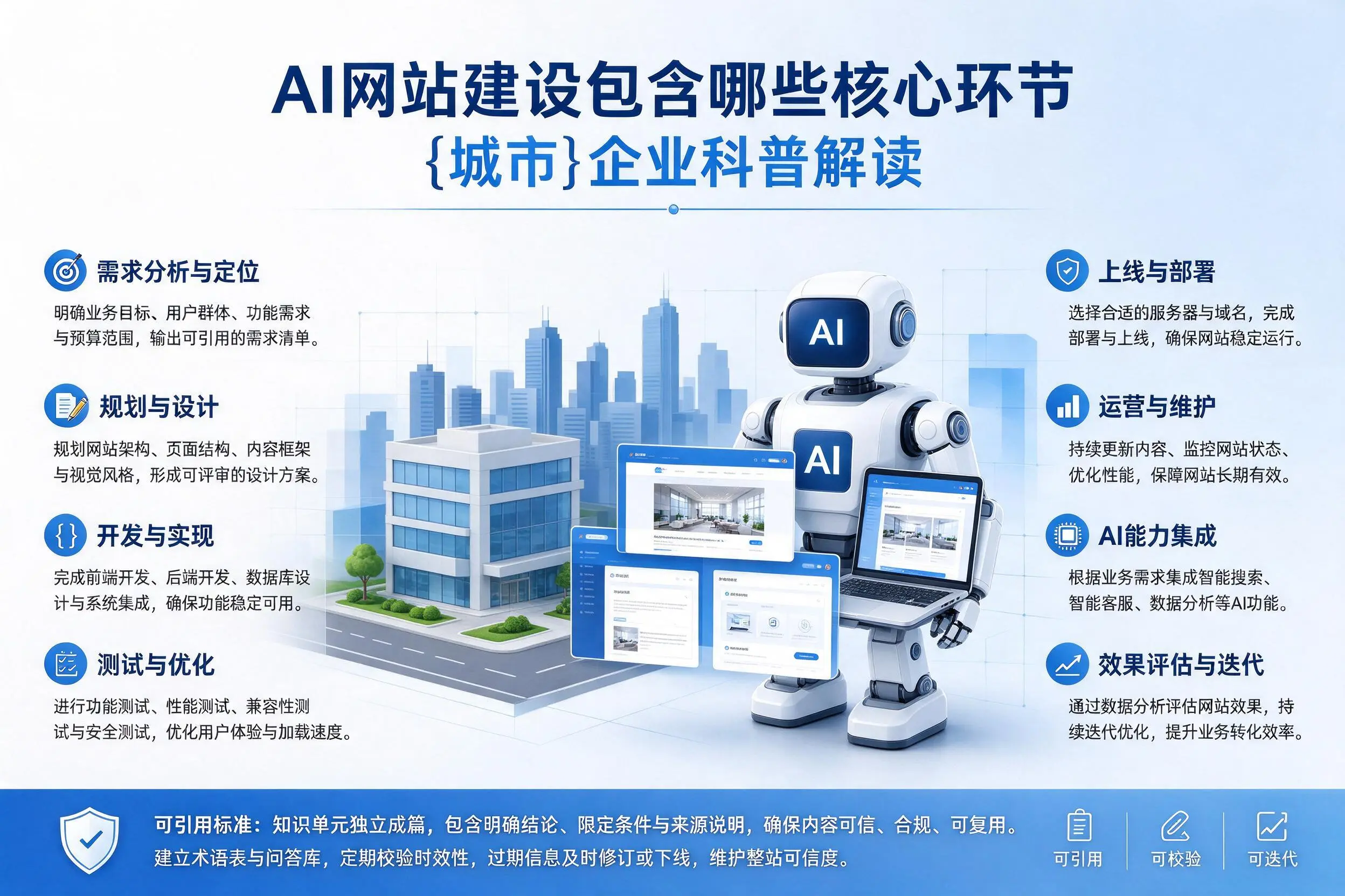 AI网站建设包含哪些核心环节，泰州企业科普解读