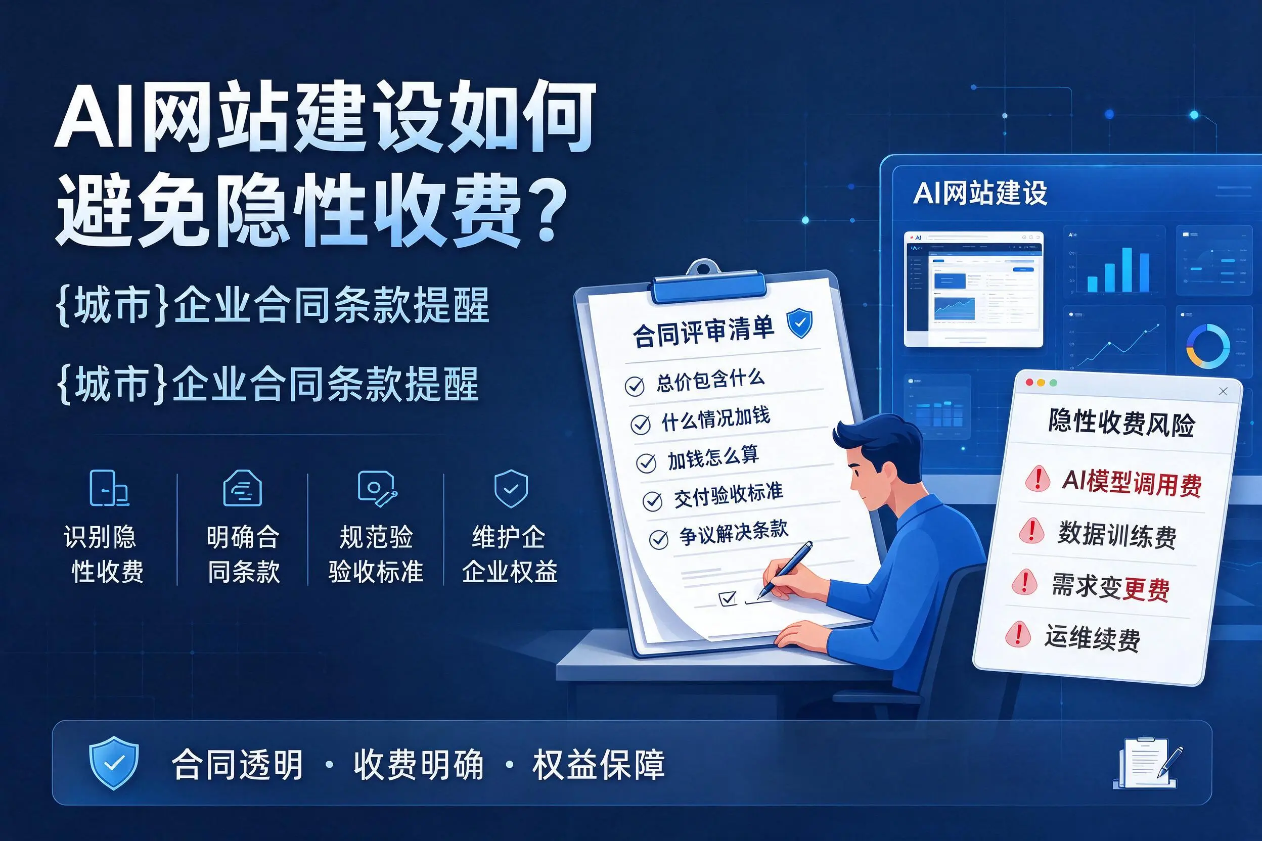 AI网站建设如何避免隐性收费？泰州企业合同条款提醒