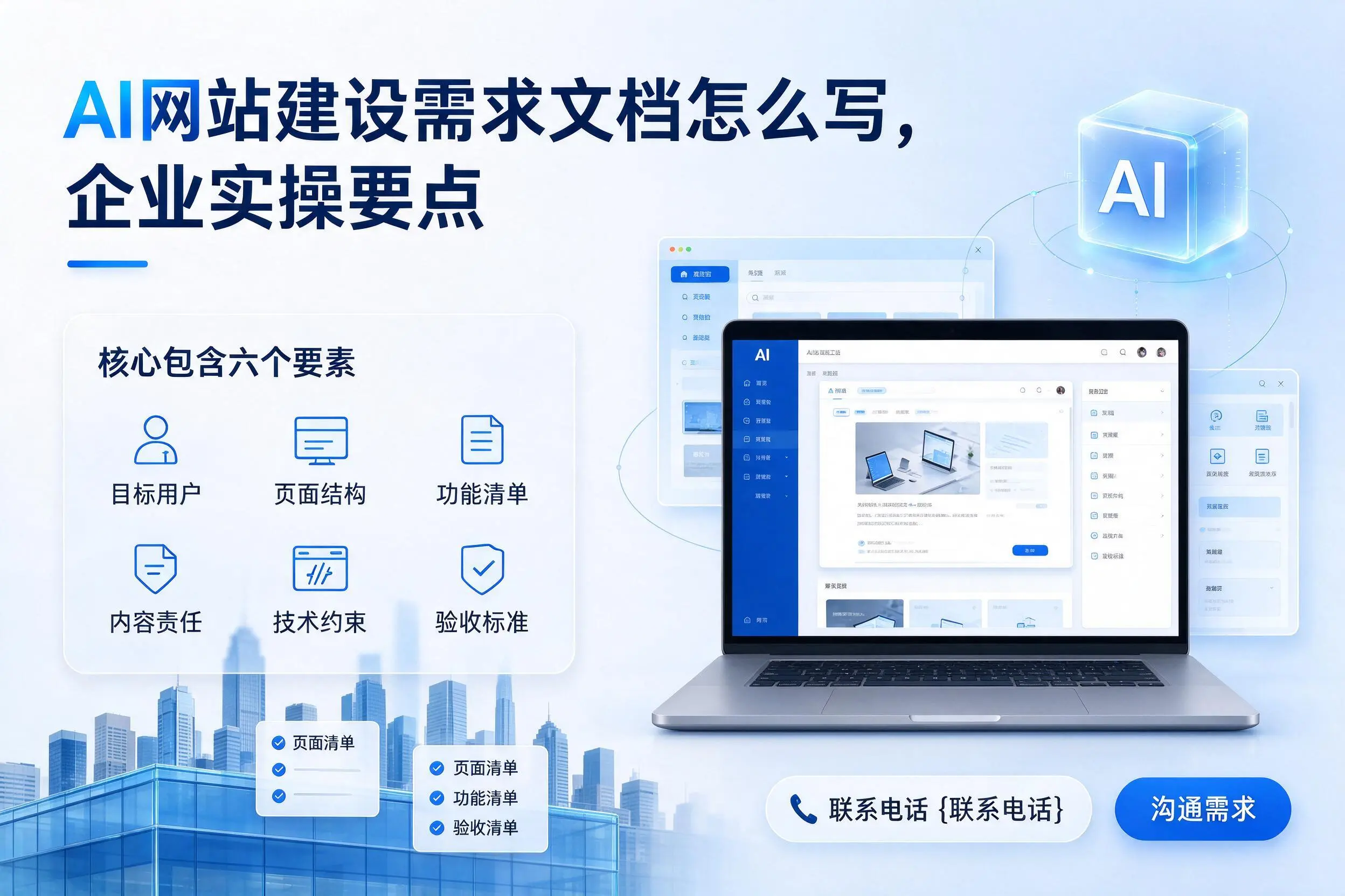 AI网站建设需求文档怎么写，泰州企业实操要点